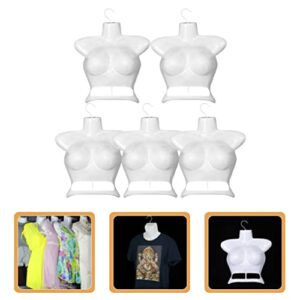 Zerodeko 5pcs Female Hollow Back Mannequin Torso Back Body Torso Dress Form T Shirt Display Bikini Hanger Swimming Clothes Display Rack with Hanging Hook