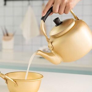 Happyyami Tea Kettle Stovetop Metal Teapot Household Water Kettle Teapot For Stovetop Teakettle Water Boiling Kettle Water Heating Pot Anti-scalding Handle Water Heating Pot