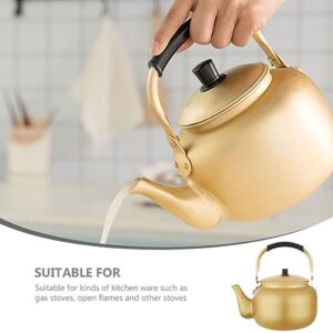 Happyyami Tea Kettle Stovetop Metal Teapot Household Water Kettle Teapot For Stovetop Teakettle Water Boiling Kettle Water Heating Pot Anti-scalding Handle Water Heating Pot