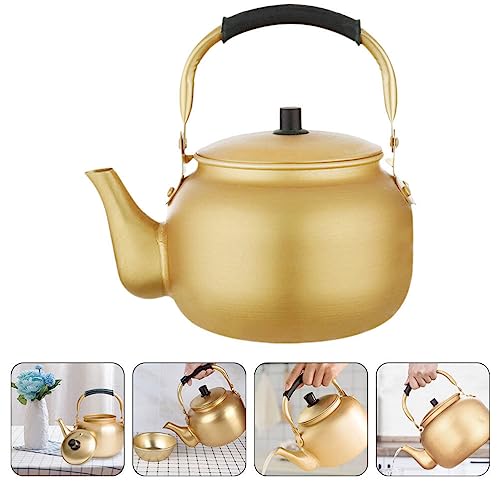 Happyyami Tea Kettle Stovetop Metal Teapot Household Water Kettle Teapot For Stovetop Teakettle Water Boiling Kettle Water Heating Pot Anti-scalding Handle Water Heating Pot