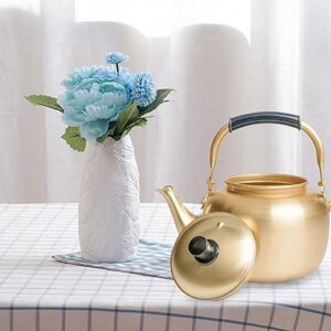 Happyyami Tea Kettle Stovetop Metal Teapot Household Water Kettle Teapot For Stovetop Teakettle Water Boiling Kettle Water Heating Pot Anti-scalding Handle Water Heating Pot