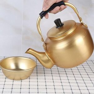 Happyyami Tea Kettle Stovetop Metal Teapot Household Water Kettle Teapot For Stovetop Teakettle Water Boiling Kettle Water Heating Pot Anti-scalding Handle Water Heating Pot