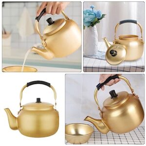 Happyyami Tea Kettle Stovetop Metal Teapot Household Water Kettle Teapot For Stovetop Teakettle Water Boiling Kettle Water Heating Pot Anti-scalding Handle Water Heating Pot