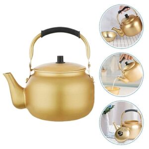 Happyyami Tea Kettle Stovetop Metal Teapot Household Water Kettle Teapot For Stovetop Teakettle Water Boiling Kettle Water Heating Pot Anti-scalding Handle Water Heating Pot