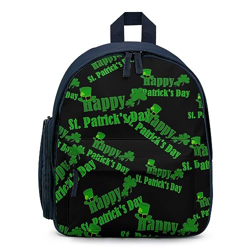 Happy St.Patrick's Day Mini Backpack Cute Travel Bag with Pocket Shoulder Bag Ligntweight Daypack Durable Back Pack