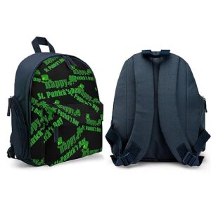 Happy St.Patrick's Day Mini Backpack Cute Travel Bag with Pocket Shoulder Bag Ligntweight Daypack Durable Back Pack