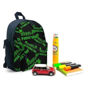 Happy St.Patrick's Day Mini Backpack Cute Travel Bag with Pocket Shoulder Bag Ligntweight Daypack Durable Back Pack