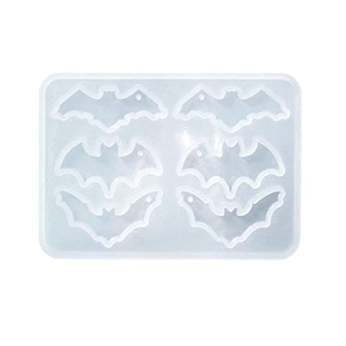 Halloween Pupkin Bat Earrings Silicone Mold Glue Drop Keychain Earring Resin Molds Silicone Jewelry Earring Molds for DIY Women Earrings, Pendants Jewelry Making