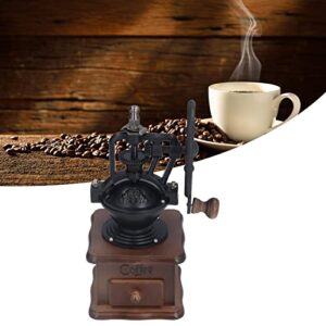 Premium Wood & Iron Manual Coffee Grinder, Fineness, Preserves Flavor, for Home Office