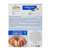 White Lily Vanilla Pound Cake Mix 16.2 OZ Box,Included vanilla glaze mix (PACK OF 3) With Meal Time Prayer Card