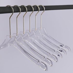 LUKEO Acrylic Clothes Rack Clothing Store Display Clothes Rack Crystal Acrylic Hanging Clothes Racks