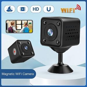 GOWENIC Indoor Magnetic Camera, Mini WiFi Wireless Camera, Hidden Cameras for Home Security, Small WiFi IP Camera, Mini Baby Nanny Cam Pet Cam with Night Vision, Remote Monitoring