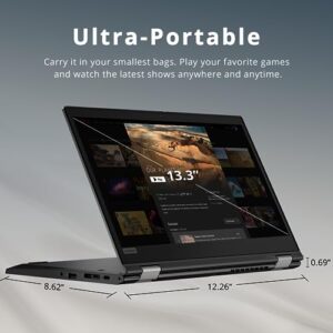 Lenovo ThinkPad L13 Yoga 2-in-1 13.3" FHD Touchscreen Laptop, Intel Core i7-1165G7, 16GB RAM, 512GB SSD, Iris Xe Graphics, Fingerprint Reader, Backlit Keyboard, Win 11 Pro, Black, 32GB USB Card