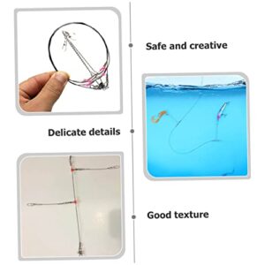 BESPORTBLE 50 Pcs Wire Convenient Leaders Cord Holders Connect Tackle Lures Snowmobile Dolly Wire Leaders baits Metal Brackets Fish Leaders Electric Wire Tensile Steel to Rotate