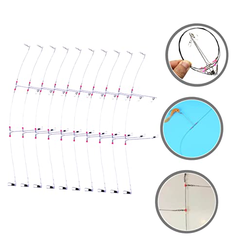 Sosoport Rotary Tool 50 Pcs Wire baits Rotating Stand Outdoor Accessories Outdoor Lines Leader Wires Leading Lines Professional Lines Leader Line 7c Fishing Bait