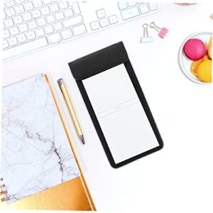 Cabilock 2pcs Bill Folder Paper folders Pocket Note pad Leather Folder Planner clipboard Bill Book Small Server notepads exam Paper Base Clip Boards Paper File Base Mini Paper Clip Pallet