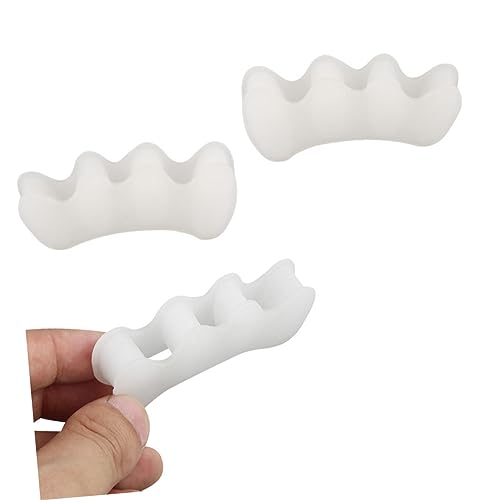 Toe Streightener 3 Pairs Bunion Relief Hallux valgus separators Whiting Bunion Cushions Pads Foot Separator Bunion Bunion Seperator Eversion Orthotics Gasket Splitter Gel White