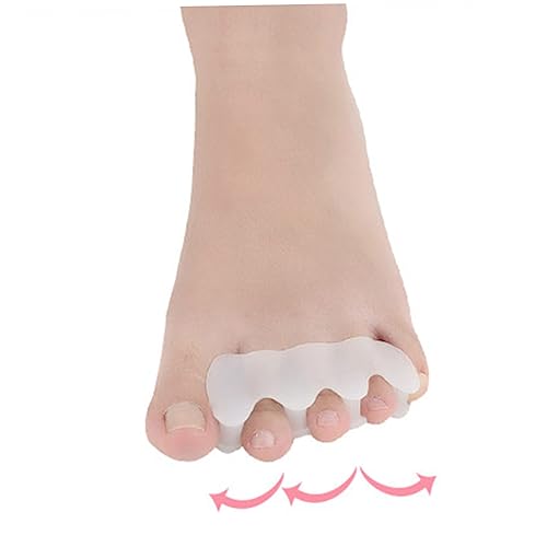 Toe Streightener 3 Pairs Bunion Relief Hallux valgus separators Whiting Bunion Cushions Pads Foot Separator Bunion Bunion Seperator Eversion Orthotics Gasket Splitter Gel White