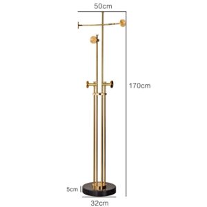 LUKEO Metal Furniture Standing Entrance Hall Floor Hanger Clothing Golden Hanger Clothing Wardrobe (Color : E, Size : As shown)