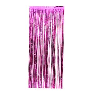 UKCOCO Rose Gold Fringe Curtain 3pcs Tinsel Curtain foil Curtain Party Decoration Plastic Fringe Curtain Fringe Curtain Decoration Aluminum foil Decorate Metallic line