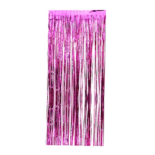 UKCOCO Rose Gold Fringe Curtain 3pcs Tinsel Curtain foil Curtain Party Decoration Plastic Fringe Curtain Fringe Curtain Decoration Aluminum foil Decorate Metallic line