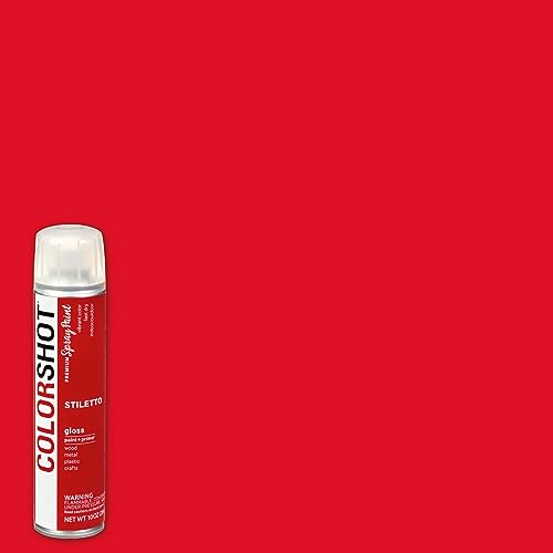 COLORSHOT Gloss Spray Paint Stiletto (Red) 10 oz. 4 Pack