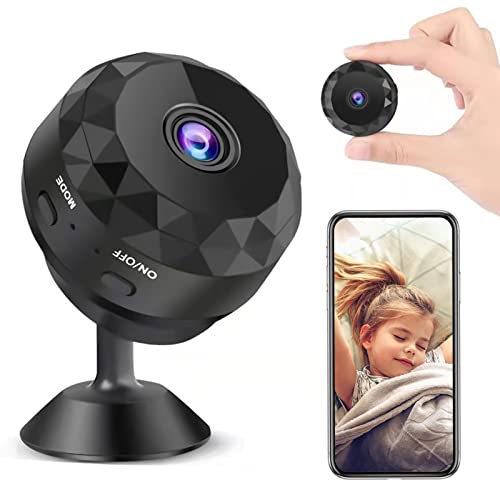 Kadlawus Mini WiFi Cameras - Wireless Night Vision Cameras Mini Smart Camera 2.4g WiFi HD 1080p Home Security Cameras Smart Cameras Built in Battery, Up to 128gb Card (Not Included)