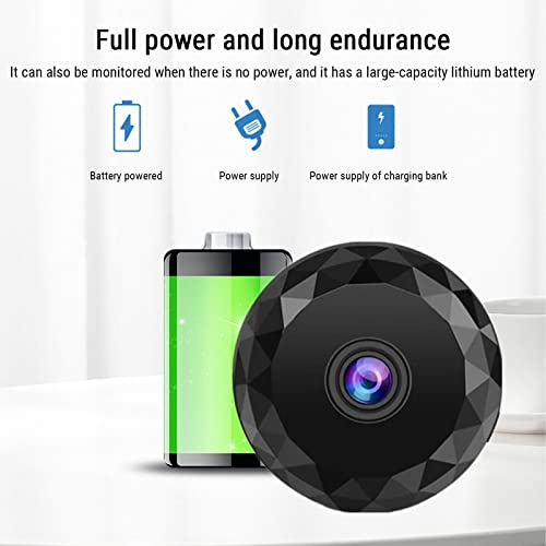 Kadlawus Mini WiFi Cameras - Wireless Night Vision Cameras Mini Smart Camera 2.4g WiFi HD 1080p Home Security Cameras Smart Cameras Built in Battery, Up to 128gb Card (Not Included)