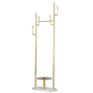 LUKEO Clothes Hanger Stand Space Saving Assembly Floor Shelf Clothes Hanger Stand Appendiabiti Furniture