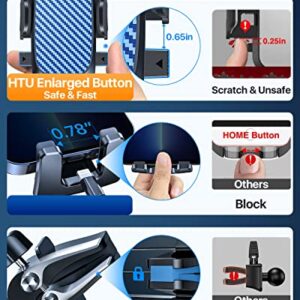 HTU【Upgrade Magnet for Magsafe Car Mount,【360°Suction Cup & Alloy Telescopic Arm】 Handsfree Powerful Magnetic Cell Phone Holder for Car Dashboard Windshield, for Phone 14 13 12 Pro Max Mini,Dark Blue