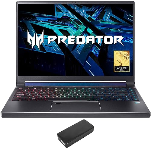 acer Predator Triton 300 SE-14 Gaming & Entertainment Laptop (Intel i7-12700H 14-Core, 16GB LPDDR5 5200MHz RAM, 4TB PCIe SSD, GeForce RTX 3060, 14.0" 165 Hz 1920x1200, Win 11 Home) with DV4K Dock