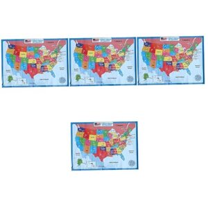 tofficu poster 4 sheets united states map poster us map supplies accessories supply playroom decor usa map for synthetic paper cartoon hanging pictures us map interesting map poster