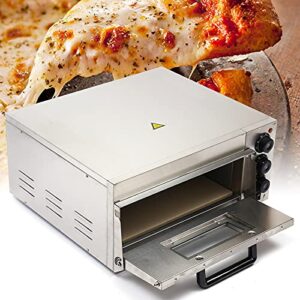 commercial pizza oven table, 2000w baking oven, stainless steel electric single-layer pizza oven, indoor pizza oven, independent temperature control time adjustable bread and cookie baking cooking