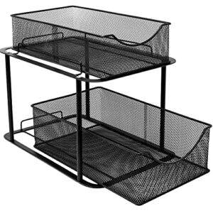 2 tier mesh sliding drawers - cabinet baskets under the sink organizer