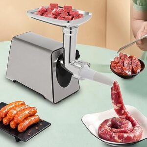 Electric Meat Grinder Sausage Stuffer 2800W, Mutifuctional Meat Mincer, Meat Sausage Machine Multiple Modes High Efficiency Electric Meat Mincer Cheese Grater