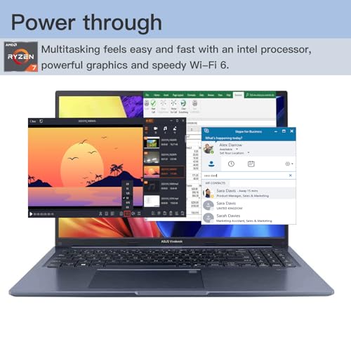 ASUS 2023 Newest Vivobook Laptop, 16" HD Display, AMD Ryzen 7 5800HS (8 core, Beats i7-1195G7), 12GB RAM, 512GB SSD, AMD Radeon Graphics, WiFi 6, Chiclet Keyboard, USB-A&C, Windows 11 Home