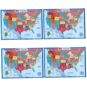 stobok poster 4 sheets united states map poster us map accessories supplies playroom decor accessory supply portable decorate decorative paintings synthetic paper us map