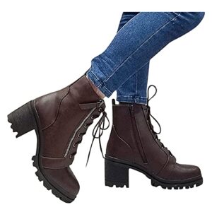 YfiDSJFGJ cowboy boots women up lace heel chunky short pointed toe low chunky heel chunky block heel square-toe comfortable short boots knee boots