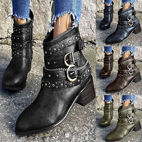 YfiDSJFGJ snake skin boots boots large size casual square heel high top ankle shaft boot chunky heel square toe comfortable heeled short booties women cowgirl boots