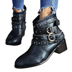 YfiDSJFGJ snake skin boots boots large size casual square heel high top ankle shaft boot chunky heel square toe comfortable heeled short booties women cowgirl boots