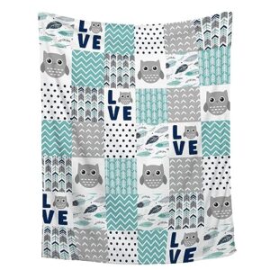 owl blanket - owl gifts for women men - ultra soft owl animals flannel blanket for home decor - owl gifts for owl lovers for couch/bed/living room,90"x120"-familys/king size