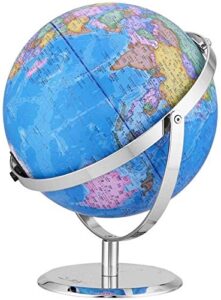 world globe with illuminated constellations – 9" light up globe for kids & adults – interactive earth globe for educational toys, home office ornaments