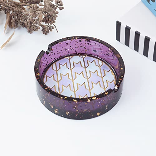 SYlive DIY Organizer Mold Round Square Ashtray Silicone Mold Household Items Storage Ornaments Handmade Mold for DIY Crafts