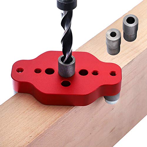 OKJHFD Woodworking Dowel Drill Guide Kit,Woodworking Straight Hole Positioner Aluminum Alloy DIY Drill Guide Drill Guide Self Centering Dowelling Jig for Carpenter(Punch)