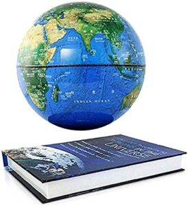floating globe with book base magnetic levitation floating earth globe world map for home office desk decoration ornament,d world globe (a) (a)