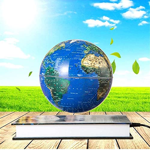 Floating Globe with Book Base Magnetic Levitation Floating Earth Globe World Map for Home Office Desk Decoration Ornament,D World Globe (A) (A)