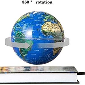 Floating Globe with Book Base Magnetic Levitation Floating Earth Globe World Map for Home Office Desk Decoration Ornament,D World Globe (A) (A)