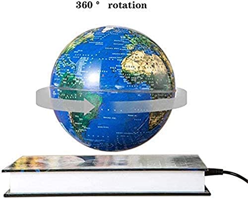 Floating Globe with Book Base Magnetic Levitation Floating Earth Globe World Map for Home Office Desk Decoration Ornament,D World Globe (A) (A)