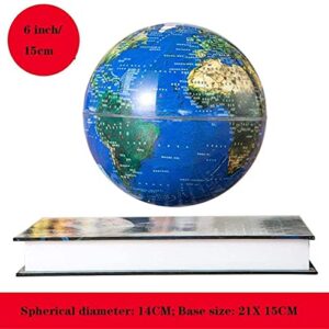 Floating Globe with Book Base Magnetic Levitation Floating Earth Globe World Map for Home Office Desk Decoration Ornament,D World Globe (A) (A)