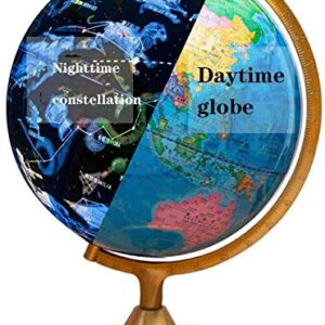 World Globe with Illuminated Constellations – 10" Light Up Globe For Kids & Adults – Interactive Geography education Earth Globe